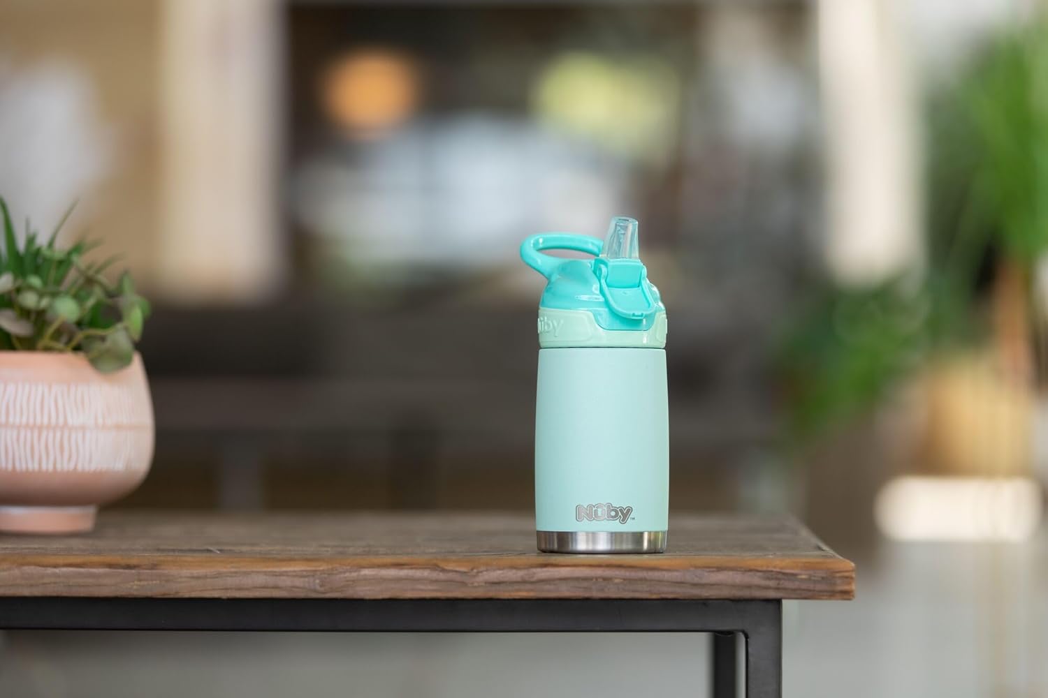Isolierte Reflex Flip-it Trinkflasche aus Edelstahl | Türkis