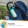 Isolierte Reflex Flip-it Trinkflasche aus Edelstahl | Türkis